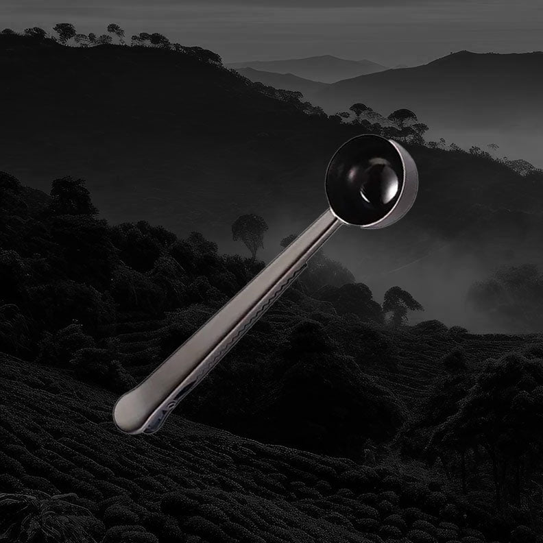 Vampire Coffee Scoop With Coffee Bag Clip - Stainless Steel Black